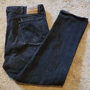 Vintage Black Wrangler Men's Rugged Wear Relaxed Fit Jeans 42x30